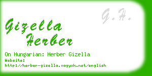 gizella herber business card